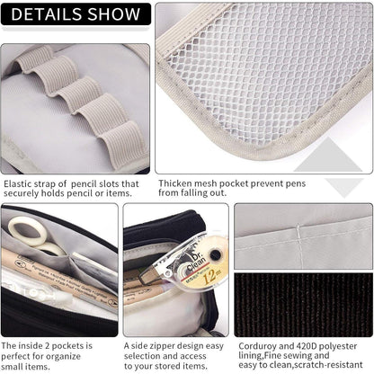 Großes Federmäppchen mit viel Fassungsvermögen für Schule