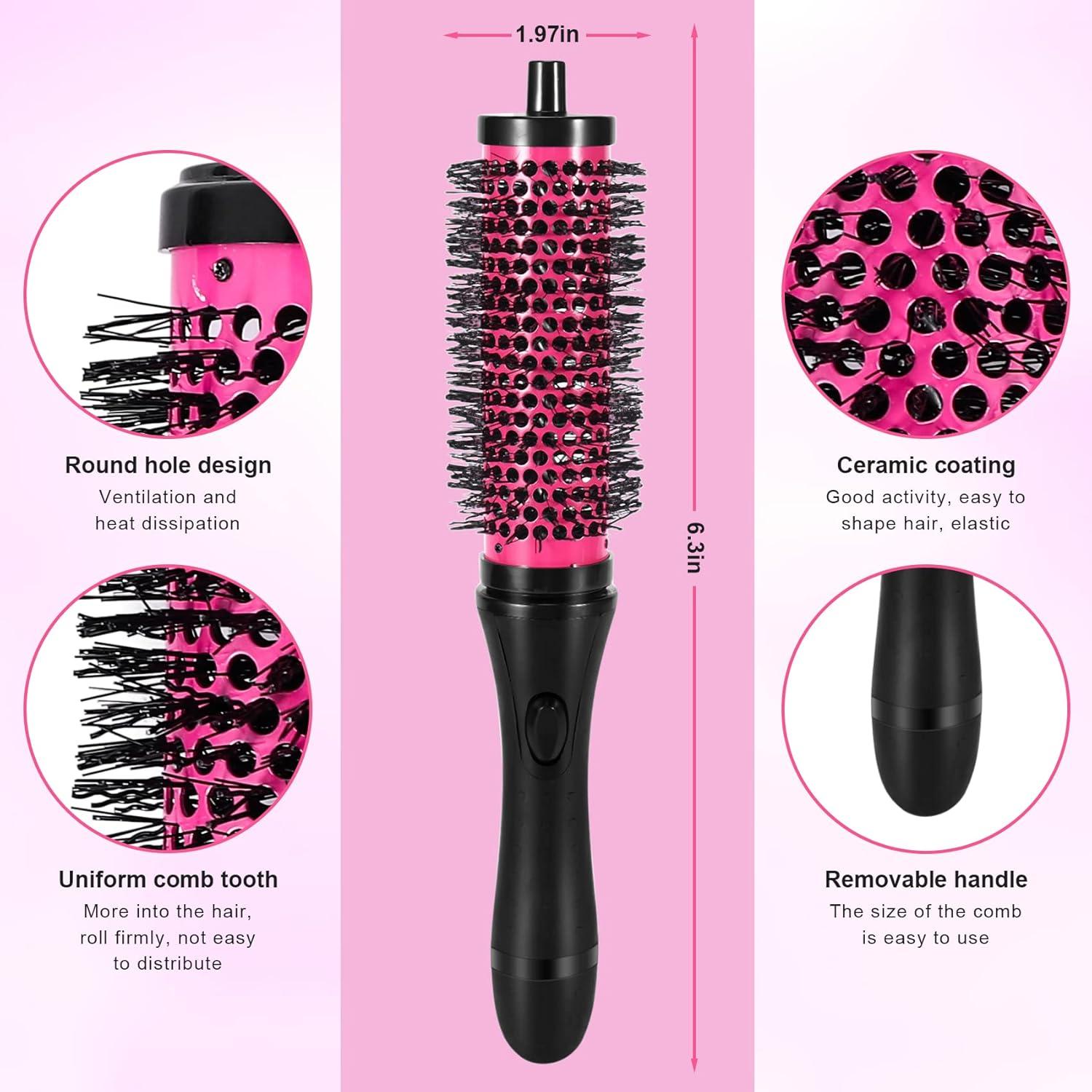 6er Set Keramik Lonic Runde Haarbürsten Friseursalon Styling