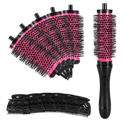 6er Keramik Rundbürsten Set Frisiersalon Styling Lockenbürste 35mm 40mm 45mm