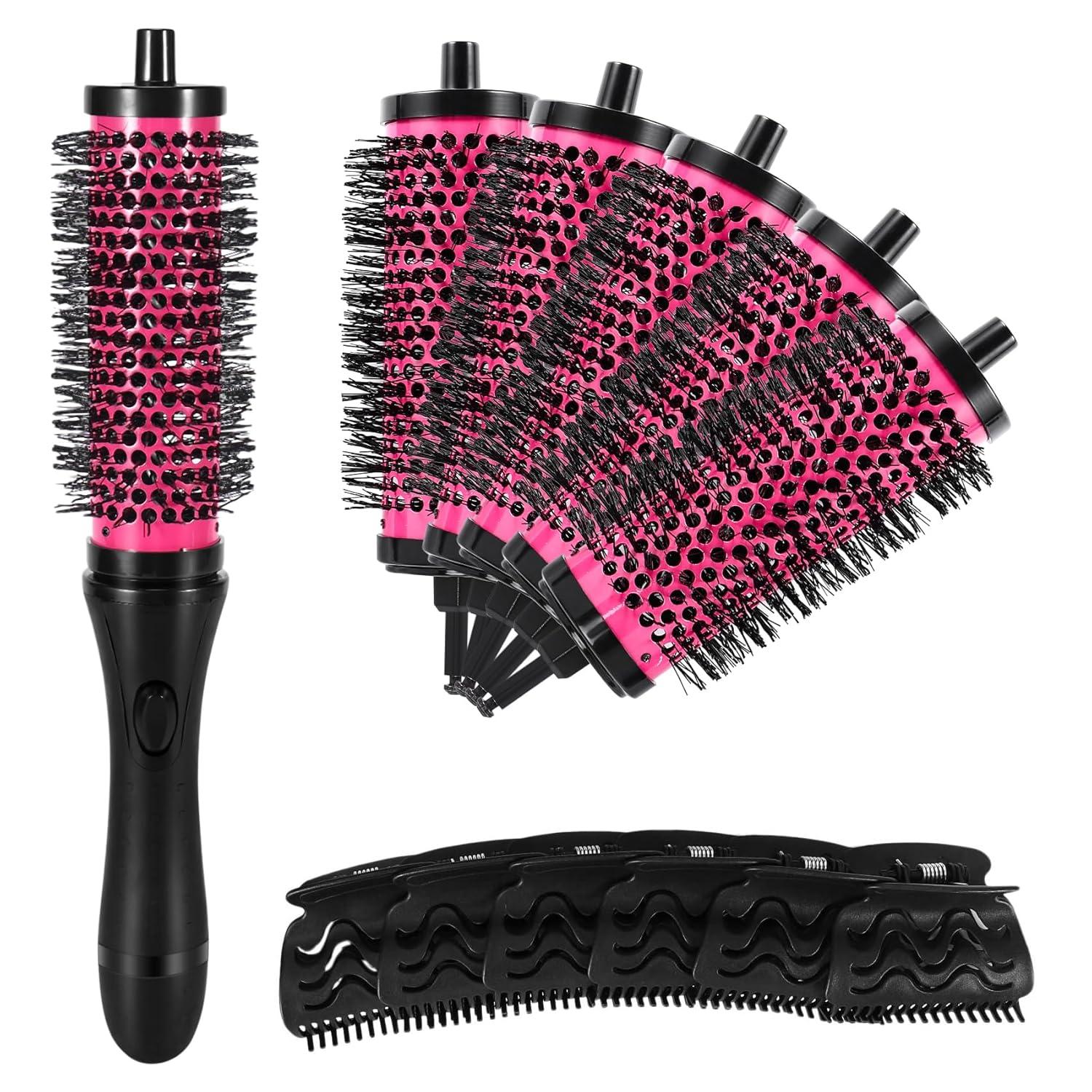 6-teiliges Keramik Rundbürsten Set für Friseure & Styling, Lockenbürsten mit verschiedenen Durchmessern