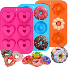 Silikon Donutformen 6 Hohlräume Backblech Antihaft Hitzebeständig