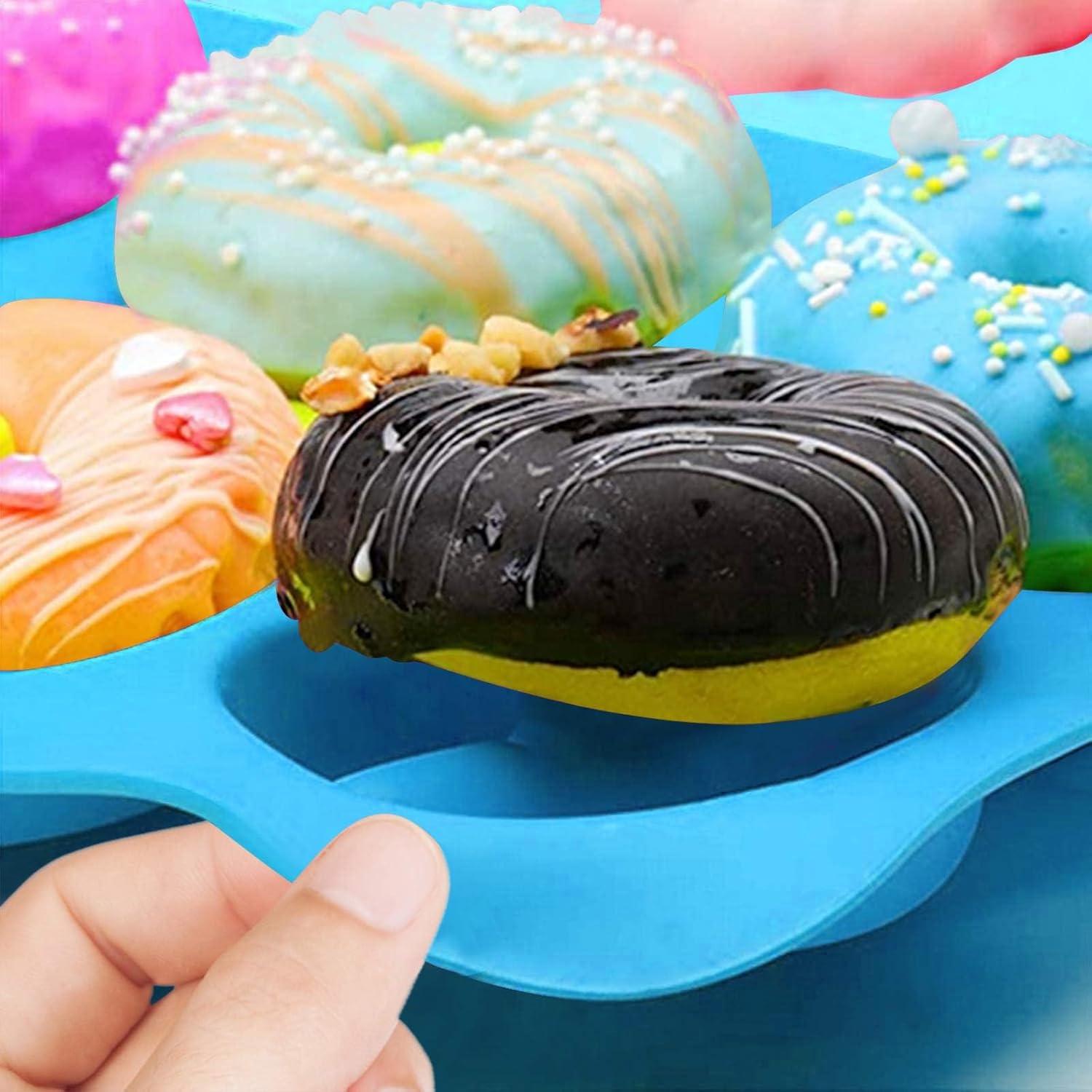 Silikon Donutformen 3er Set 6 Hohlräume Antihaft Backform 260℃ Hitzebeständig