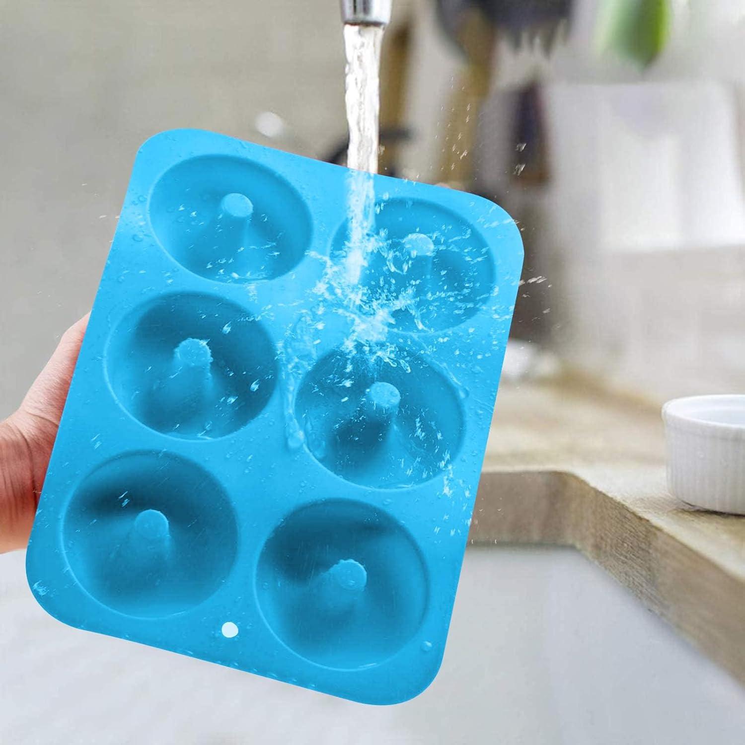 Silikon Donutformen Backblech 6 Hohlräume Antihaft Hitzebeständig 3er Set