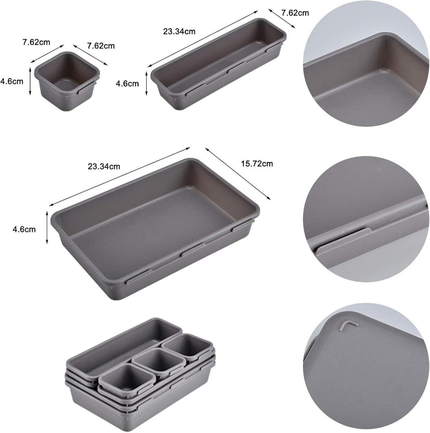 8-teiliges Schubladen Organizer Set, Aufbewahrungsbox für
