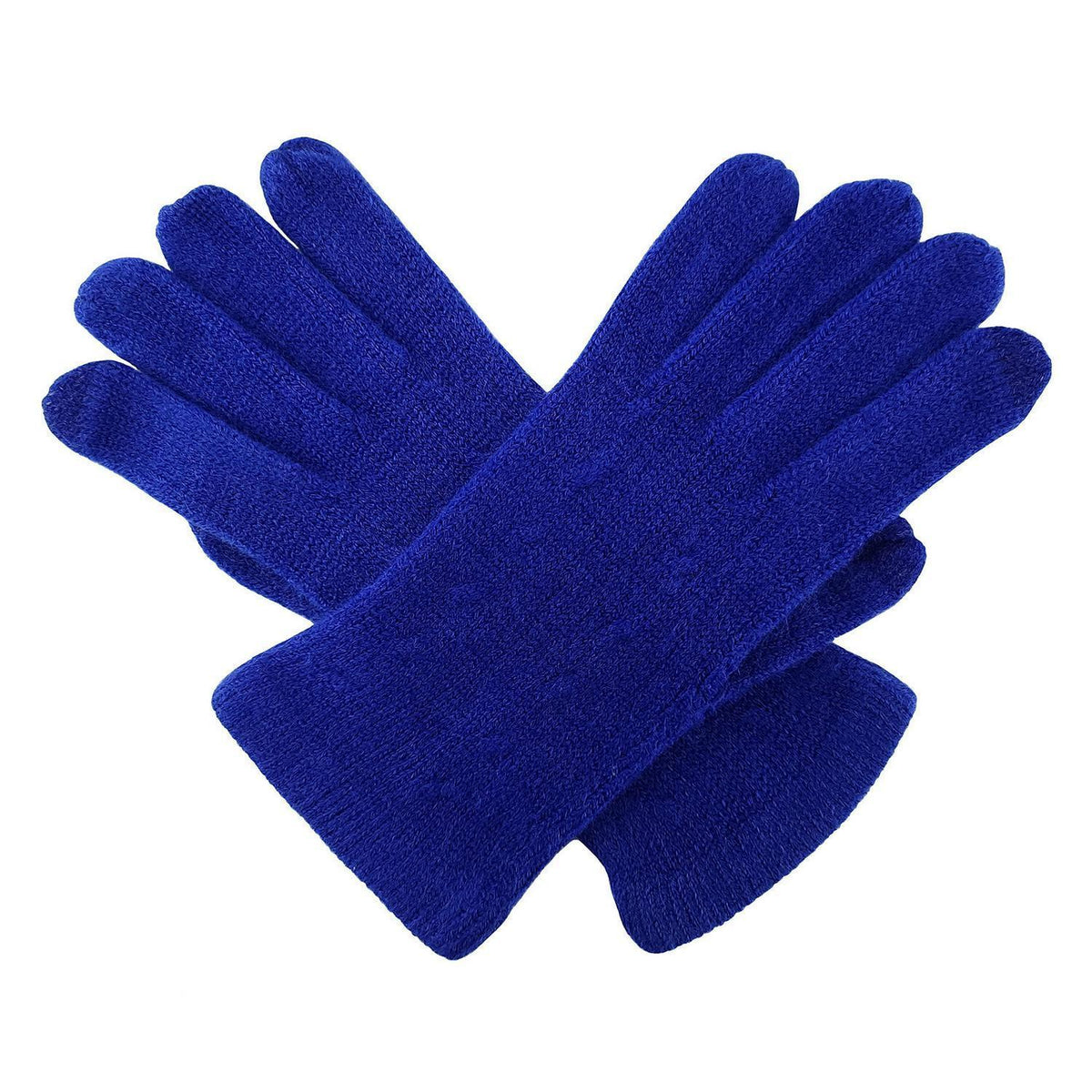 Schal und Handschuh Set Damen Touchscreen Royal Blue