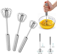 Halbautomatischer Edelstahl Schneebesen Set 3-teilig