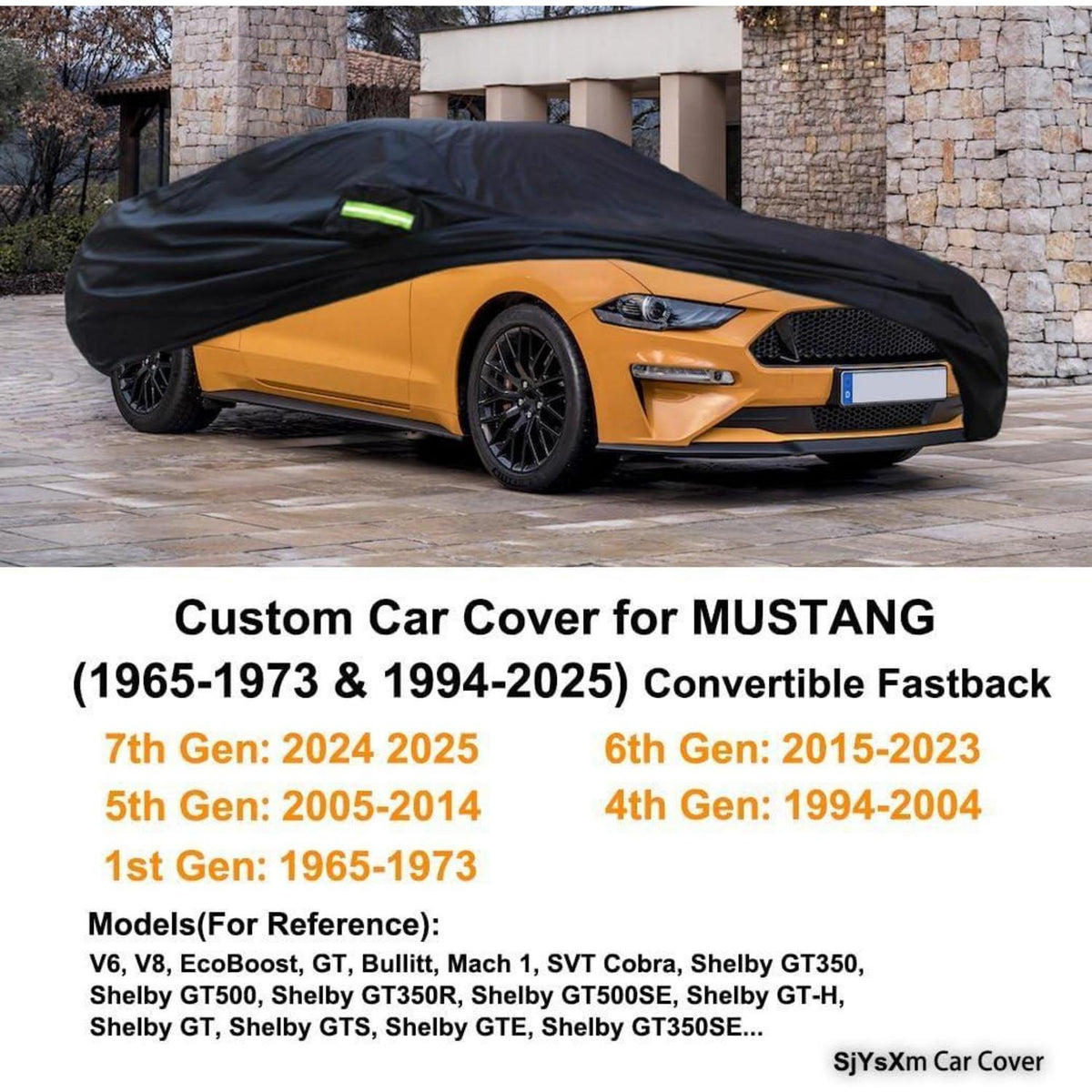 Autoabdeckung Ford Mustang 1965-2025 | Wasserdicht & Schutz