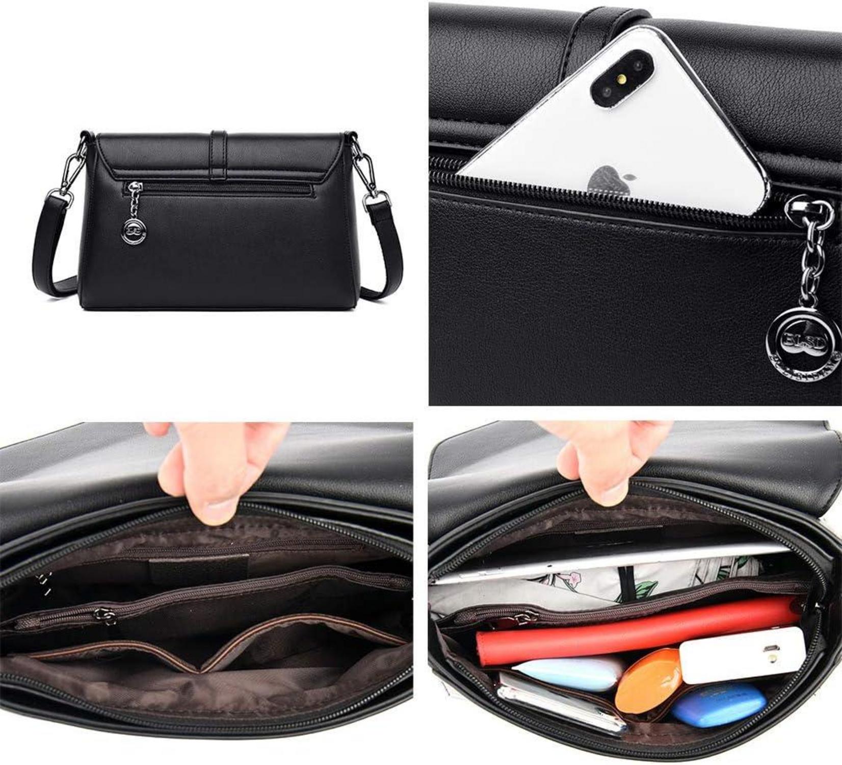 Damen Umhängetasche aus PU-Leder Kleine Schultertasche Elegant