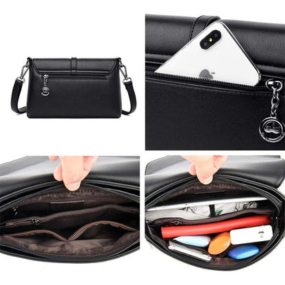 Kleine Umhängetasche aus PU-Leder Elegant Handtasche für