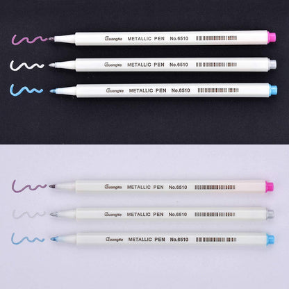 15 Metallic Marker Stifte Set für Karten Fotoalbum Gästebuch