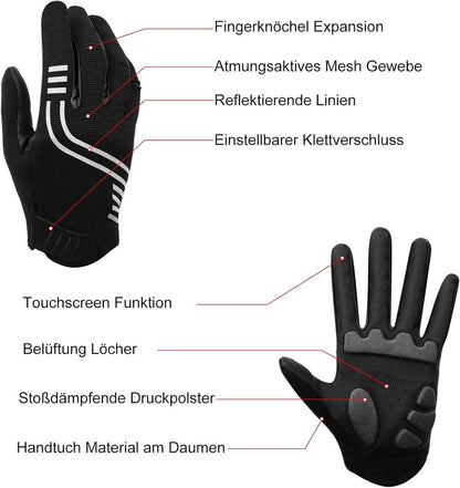 Fahrradhandschuhe mit Gel für Herren Damen Mountainbike M