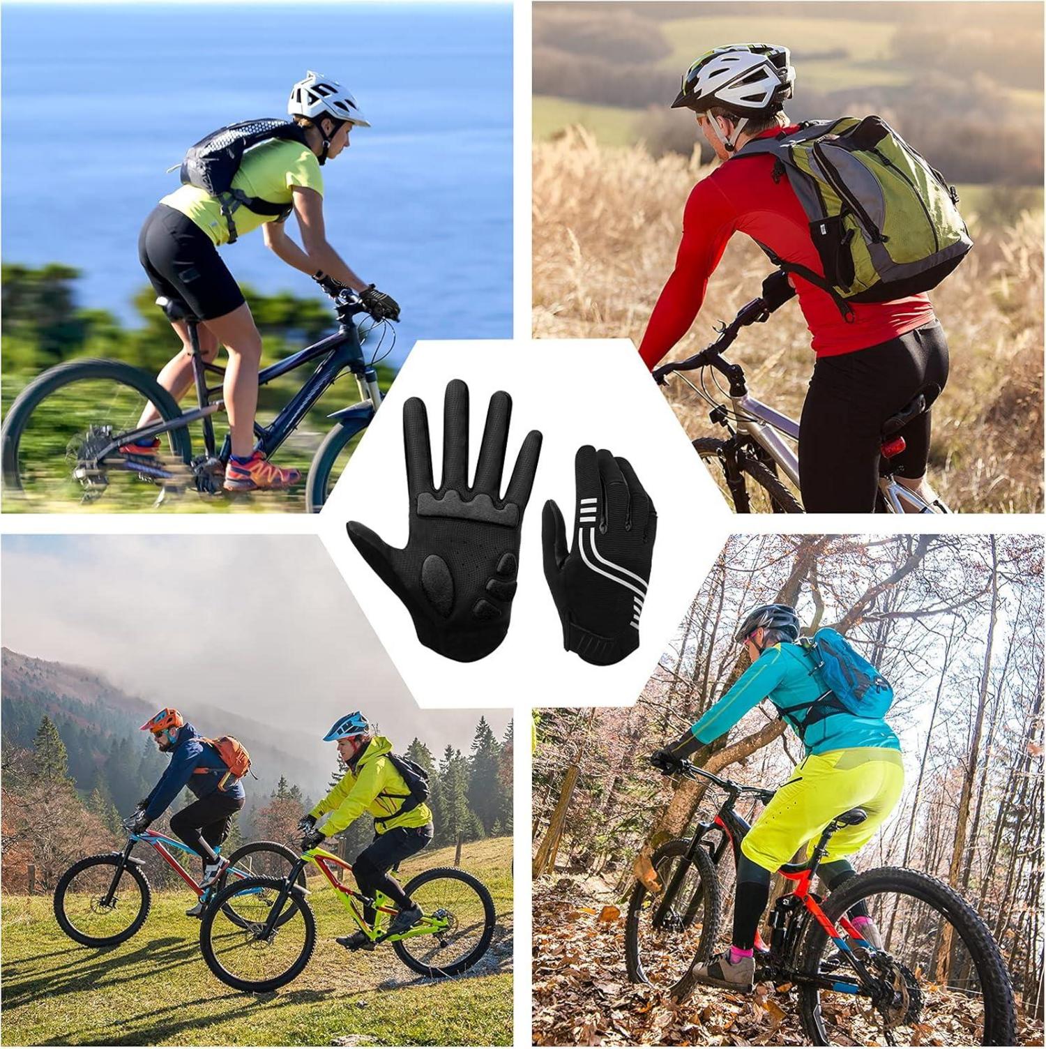 Fahrradhandschuhe Vollfinger Gel Herren Damen Radsport Fitness M