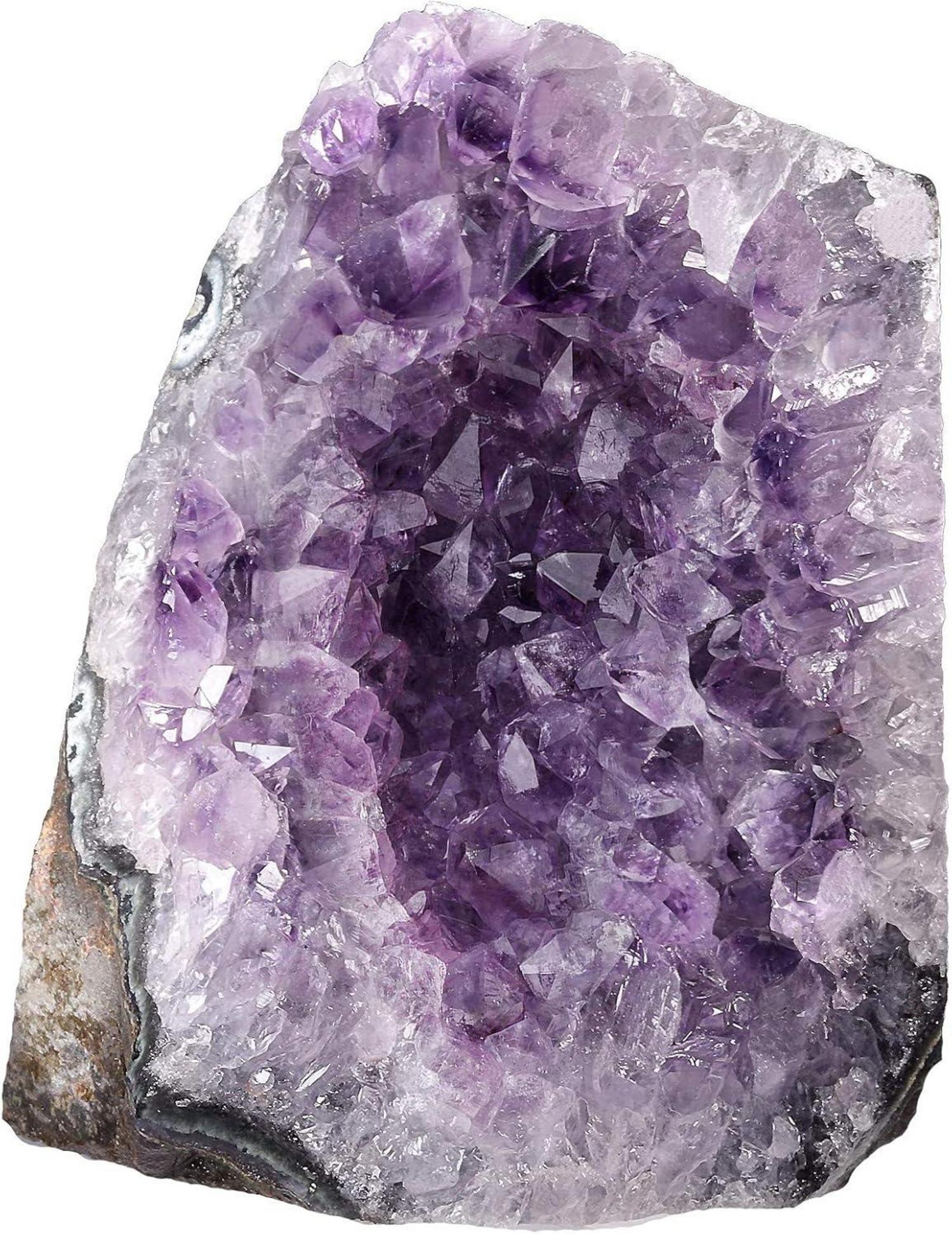 Natürlicher Amethyst Drusensegment Rohstück Fengshui Ornament
