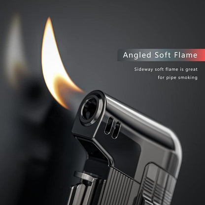 JOPOO Pfeifenfeuerzeug Gas Nachfüllbar Soft Flame Pfeifenreiniger Werkzeug