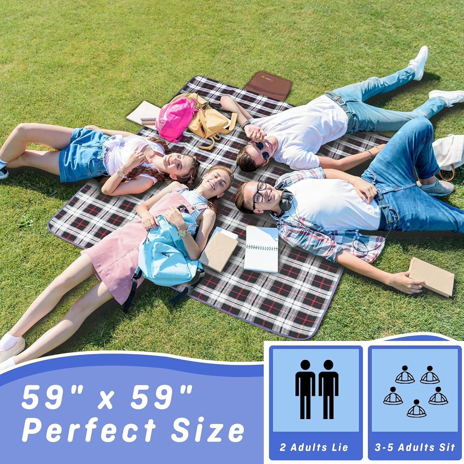 Picknickdecke 150x150 Wasserdicht Isoliert Alubeschichtung