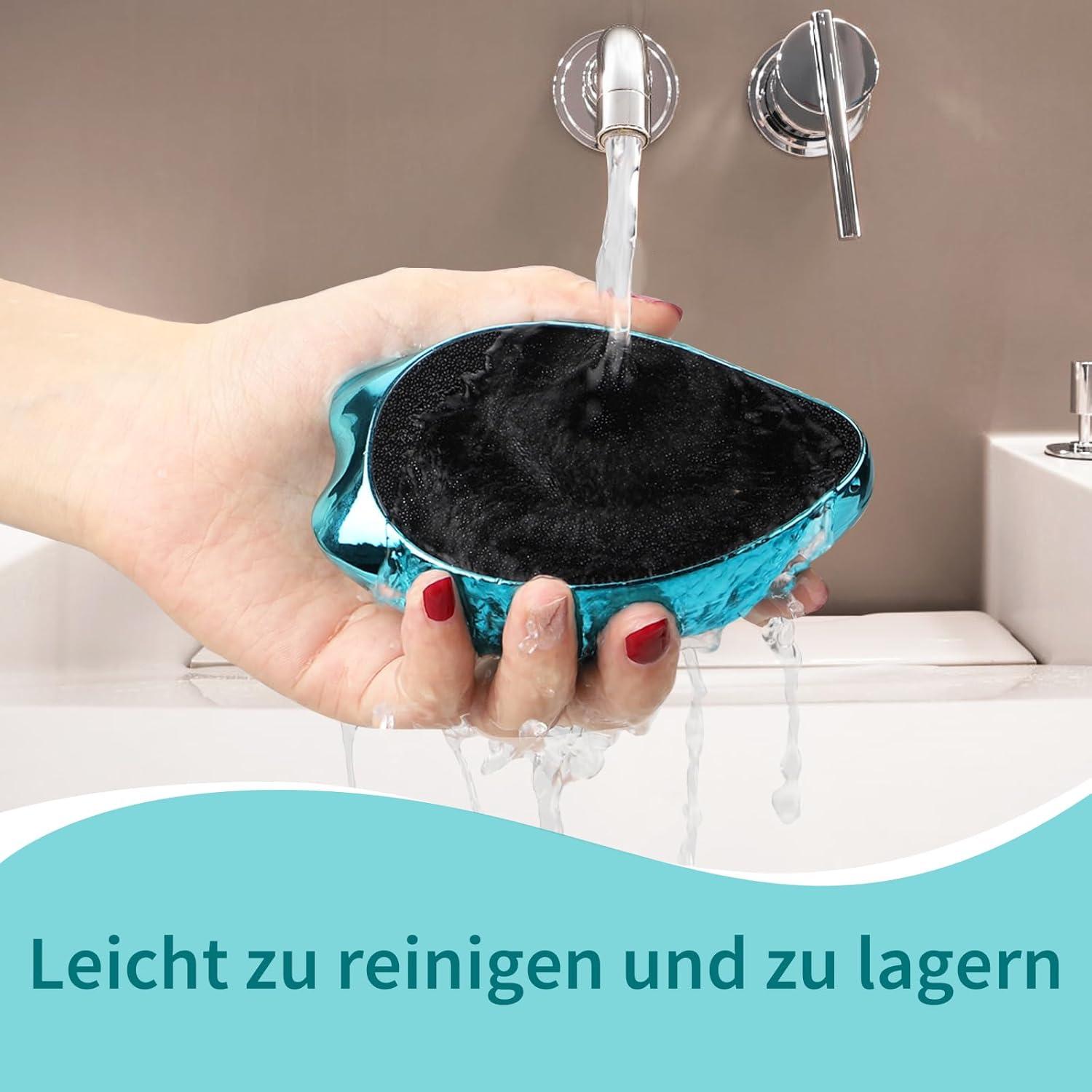 2in1 Nano Glas Hornhautentferner Profi Fußfeile für Nass & Trocken Fußpflege