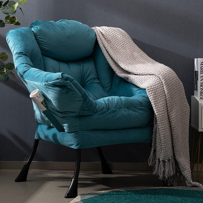 Ohrensessel Samt Blau – Bequemer Relaxsessel für Wohnzimmer