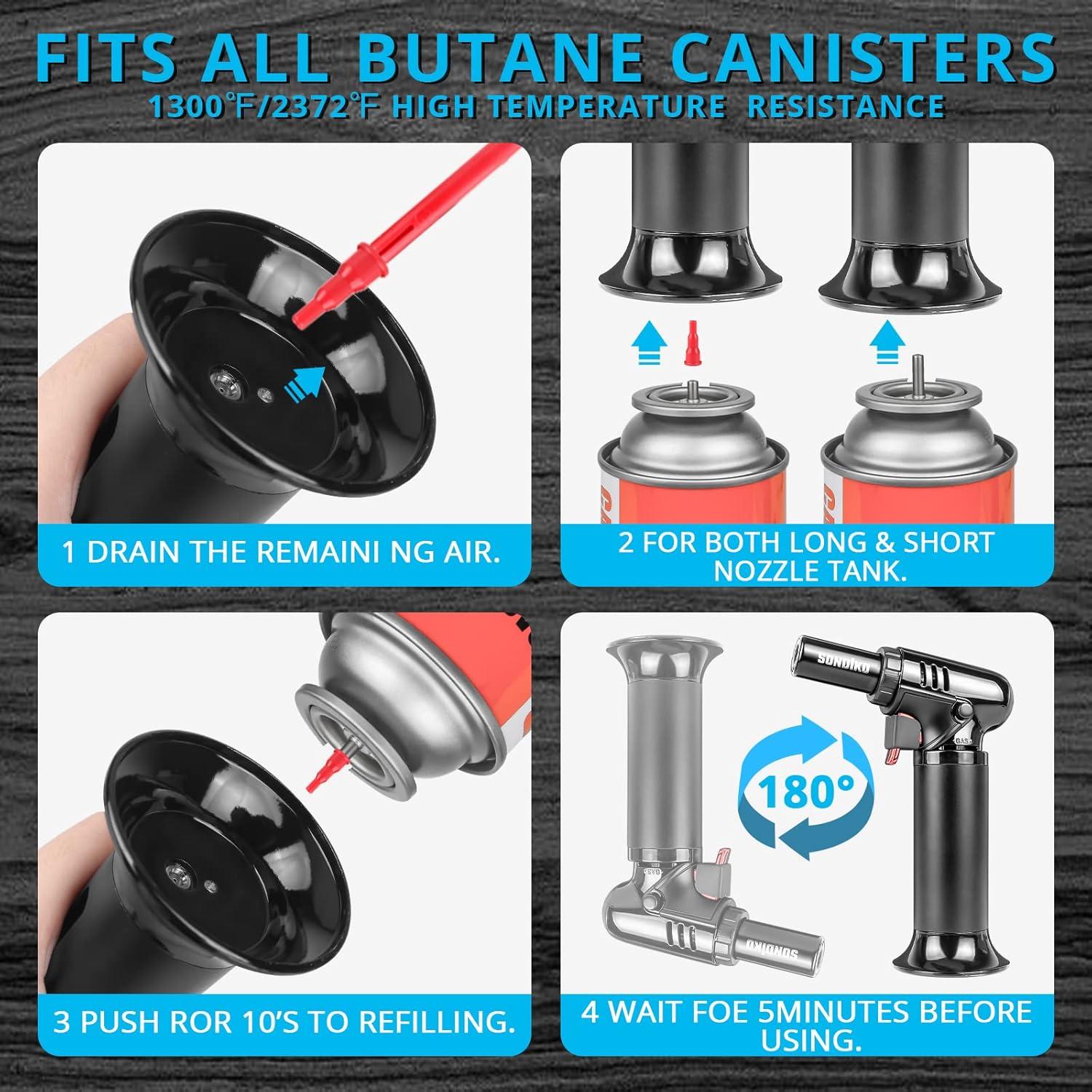 Sondiko Flambierbrenner mit Tankanzeige für Küche, Gebäck, Desserts