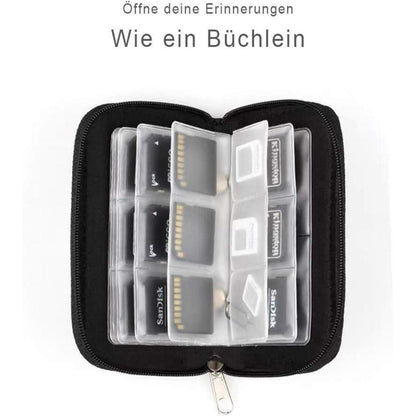 SD Karten Aufbewahrungstasche 22 Fächer Schutzhülle (2er