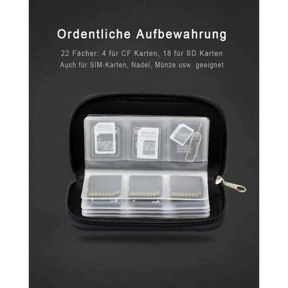 SD Karten Aufbewahrungstasche 22 Fächer Schutzhülle (2er