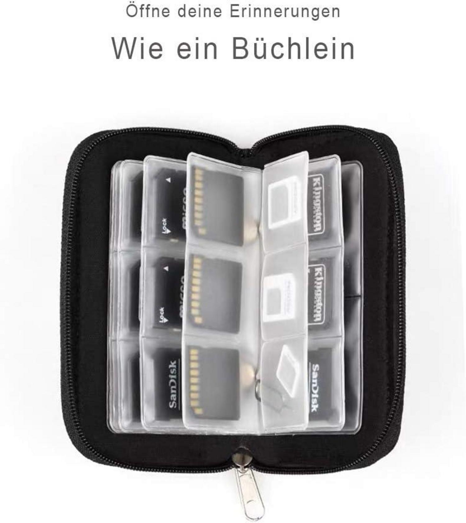 Praktische SD Karten Aufbewahrungstasche für unterwegs (2er