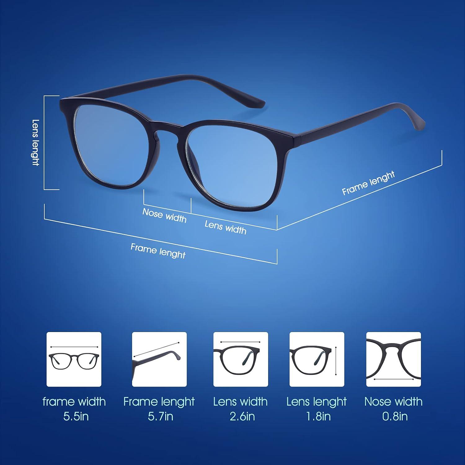 Occffy Blaulichtfilter Brille Herren Damen Computer UV Gaming Brille Blue Light Glasses Oc092