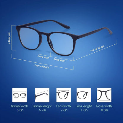 Occffy Blaulichtfilter Brille Herren Damen Computer UV Gaming Brille Blue Light Glasses Oc092
