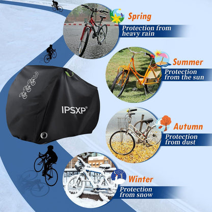 Fahrradabdeckung 210D Oxford Wasserdicht 208x112x110CM Schwarz-3