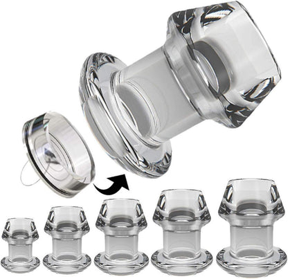Transparent Analplug Vagina Dilatator Prostata Massage Expander XXL