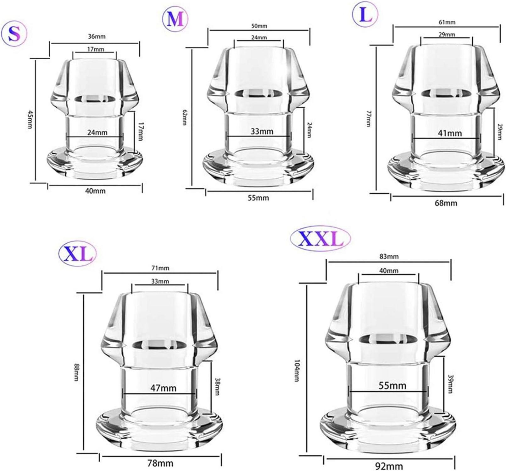 Anal Expander mit Stecker Transparent Analplug Vagina Dilatator