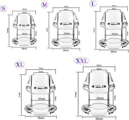 Anal Expander mit Stecker Transparent Analplug Vagina Dilatator