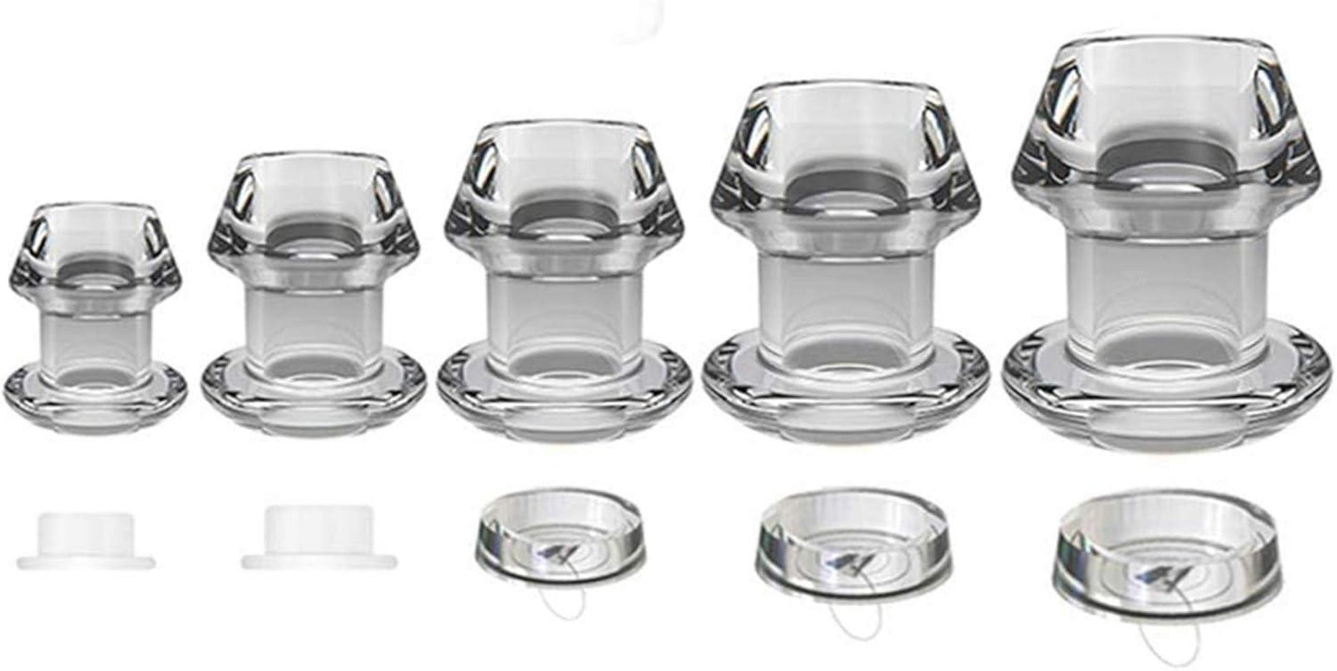 Transparenter Analplug Vaginaldilatator Prostata Massage Plug S