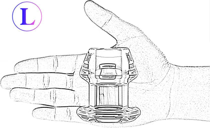 Hohler Transparent Analplug mit Stecker, Vaginaldilatator