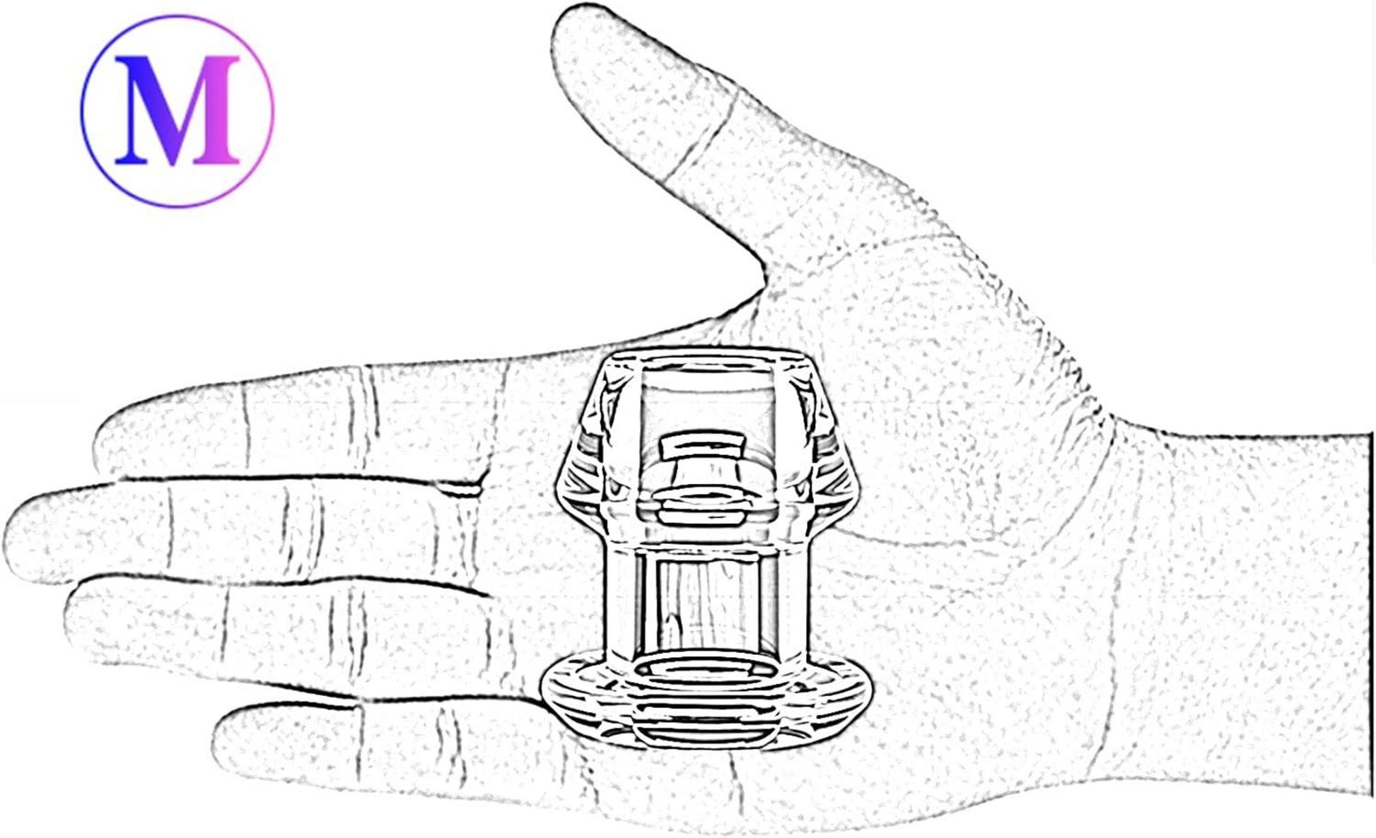 Transparenter Hohl Anal Expander mit Stecker - Prostata