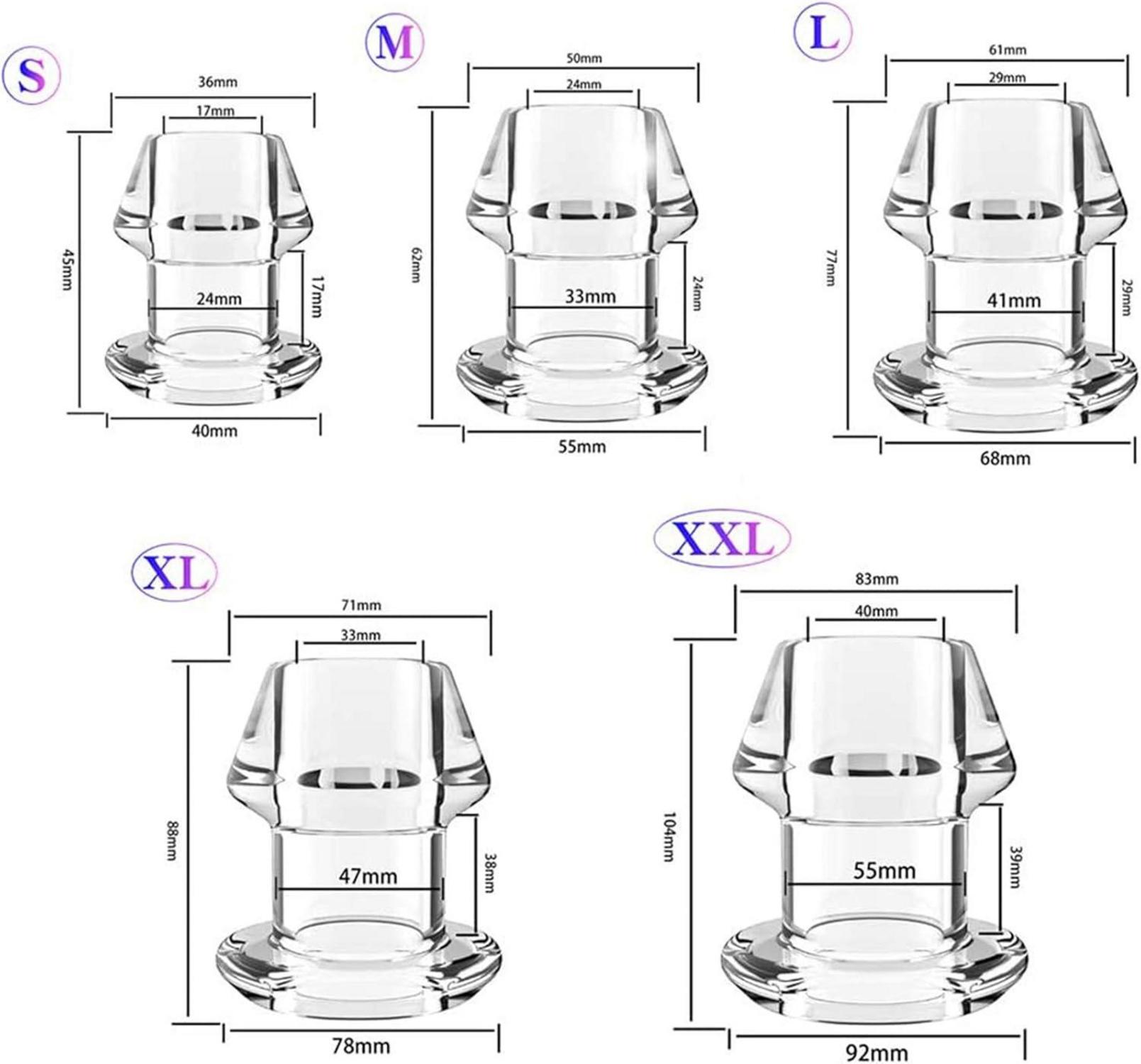 Hohl Analplug Transparent Prostata Massage Einlauf Dilatator
