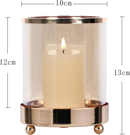 Hurrikan Kerzenhalter Gold Stumpenkerzen Premium Design