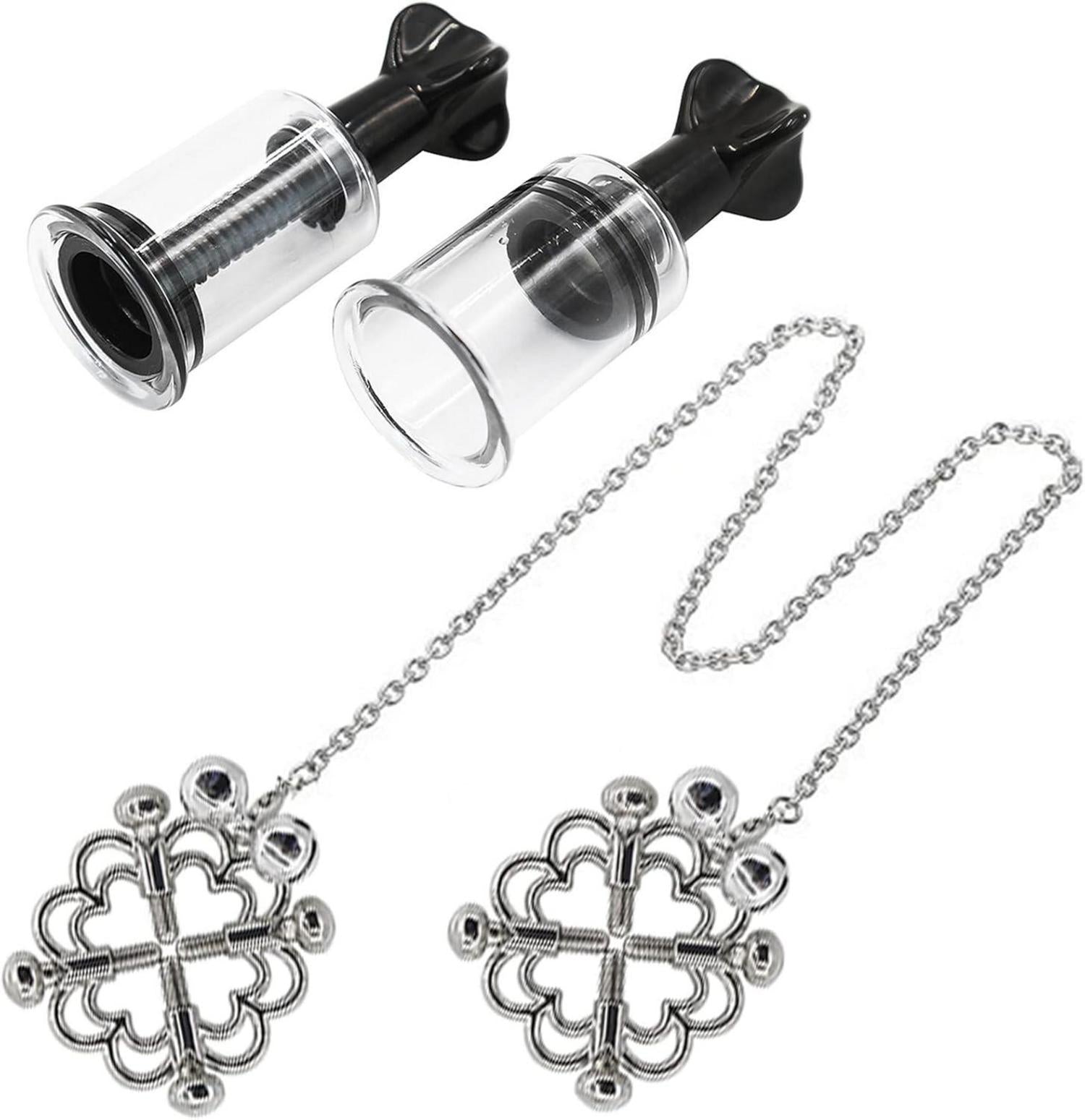 Nippelklemme mit Nippelsauger und Glocken BDSMAGE-Spielzeug