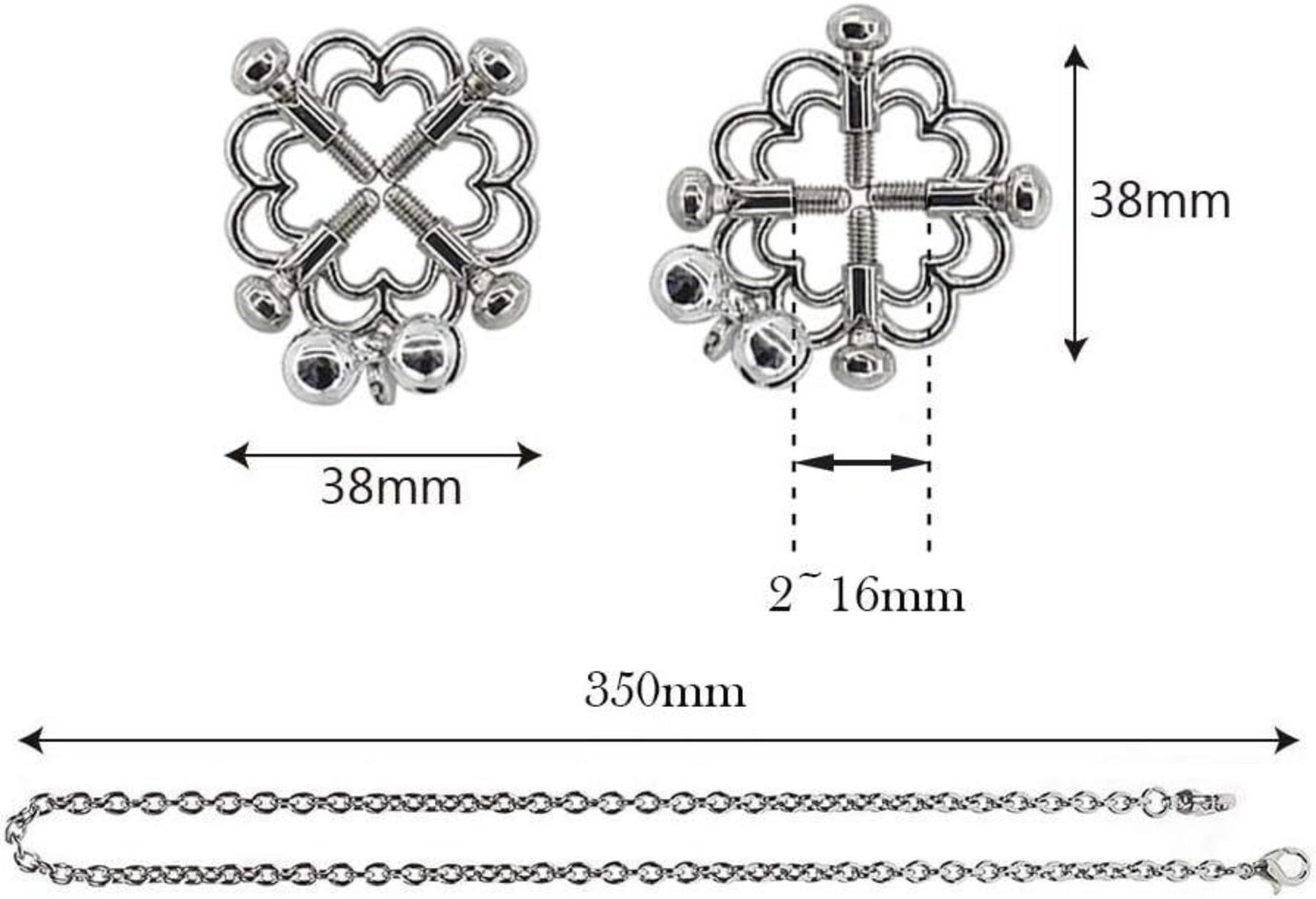 Nippelklemme mit Nippelsauger und Glocken BDSMAGE-Spielzeug
