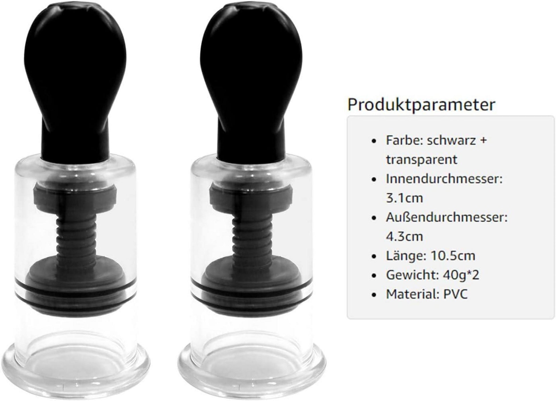 Nippelklemme Schwarz Nippelsauger Verstellbare Brust Klemmen Glocken BDSM paare