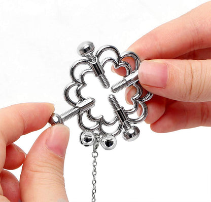 Nippelklemme Schwarz Nippelsauger Verstellbare Brust Klemmen Glocken BDSM paare