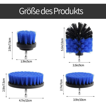 BOZKAA 4er Pack Power Scrubber Reinigungsbürsten Set in Gelb