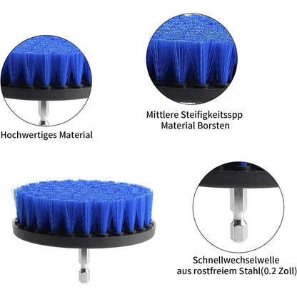BOZKAA 4er Pack Power Scrubber Reinigungsbürsten Set in Gelb