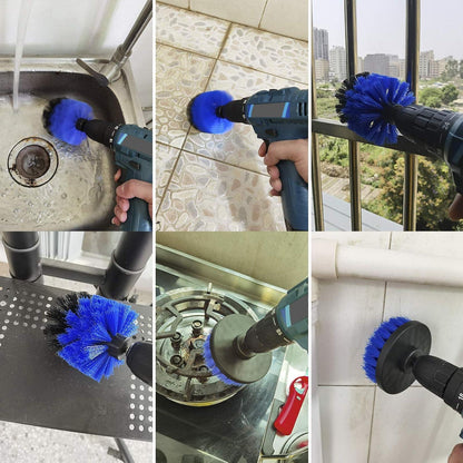 BOZKAA 4er Pack Power Scrubber Reinigungsbürsten Set in Gelb