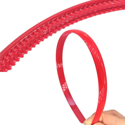Bunte Kunststoff-Stirnbänder 15 mm Zähne 13 Stück Set
