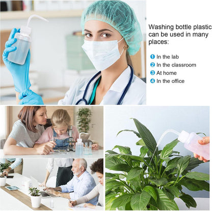 3er Pack Spritzflasche 150ml Laborflasche transparent Kunststoff