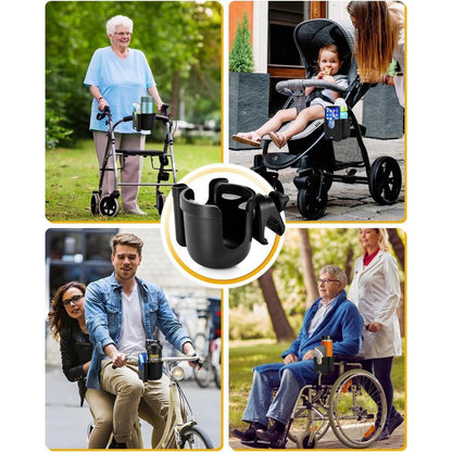 Universeller Kinderwagen-Getränkehalter mit Handyhülle und