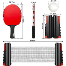 Tischtennisschläger Set mit Tischtennisnetz 2 Schläger