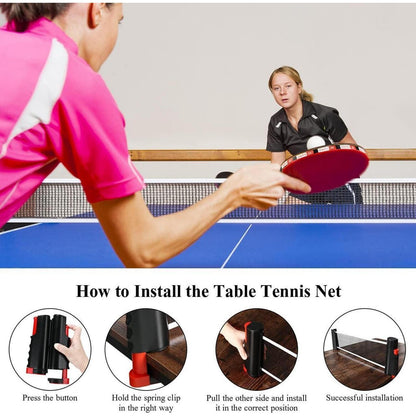 Tischtennisschläger Set mit Tischtennisnetz 2 Schläger