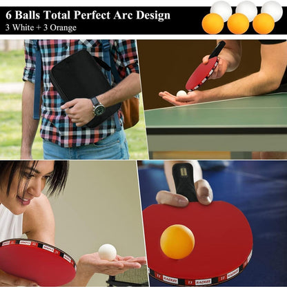 Tischtennisschläger Set mit Tischtennisnetz 2 Schläger