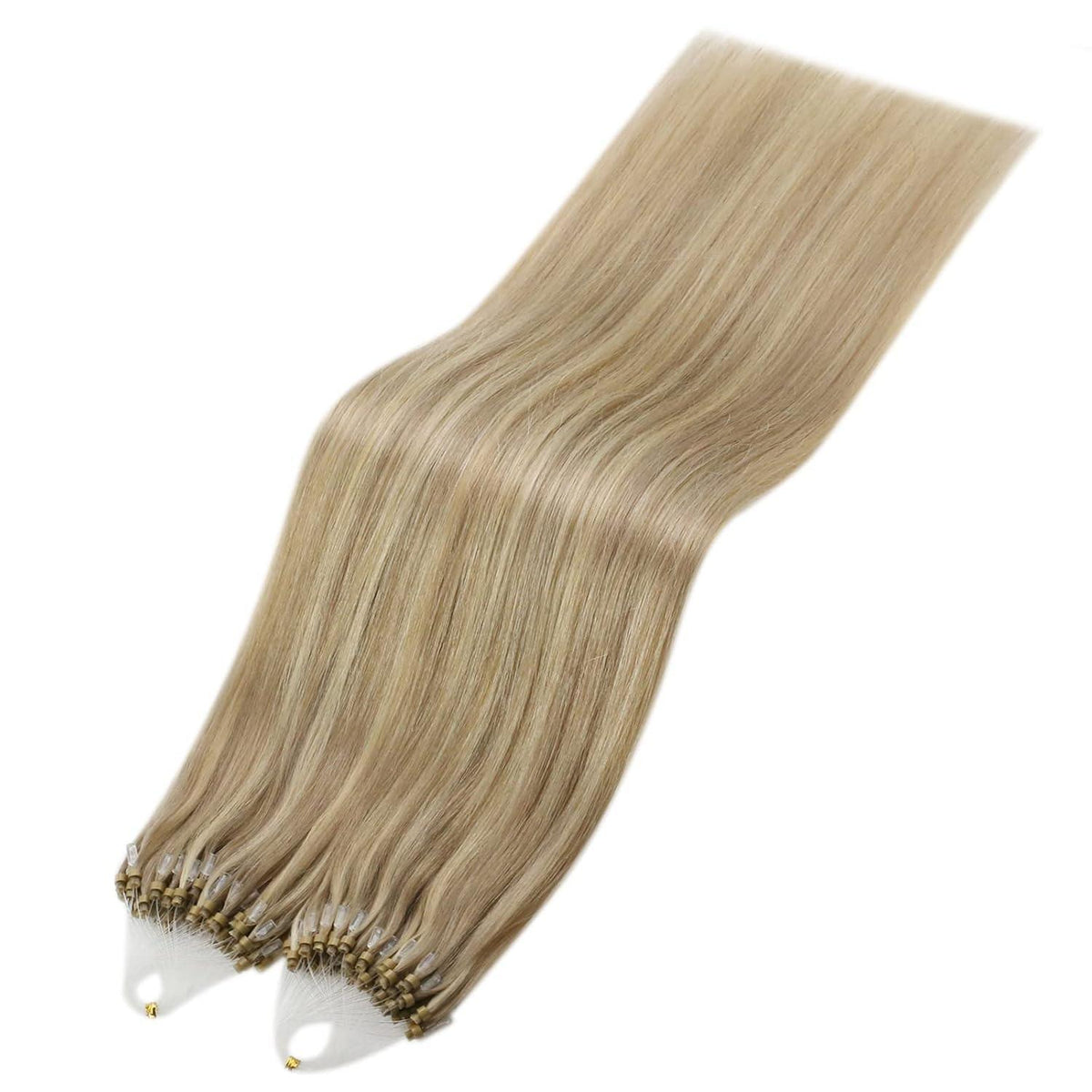 Echthaar Microring Extensions Blond Highlights 35cm